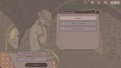 Sovereign Tower Carina Forge room — blacksmith craft and armor repair