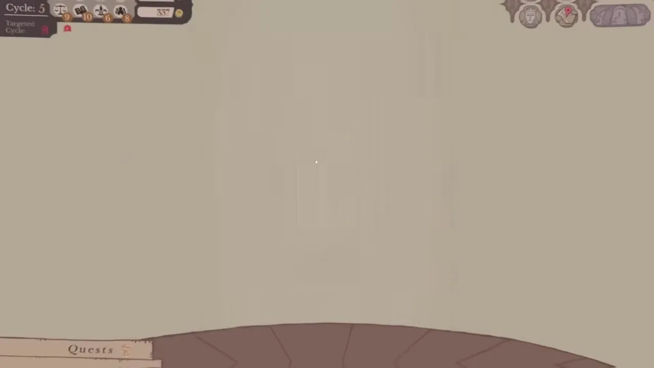 Sovereign Tower Round Table quest assignment screen with knight stats