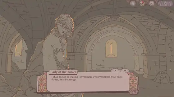 Sovereign Tower Lady of the Tower — annex unlock conversation