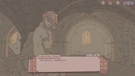 Sovereign Tower Lady of the Tower — flirt dialogue with the sentient statue